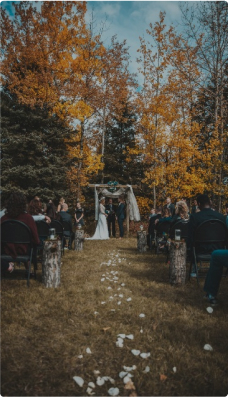 Colorful wedding couple